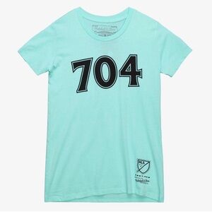 Mitchell & Ness Women's Mint Charlotte FC Club Area Code T-Shirt Size Medium NWT